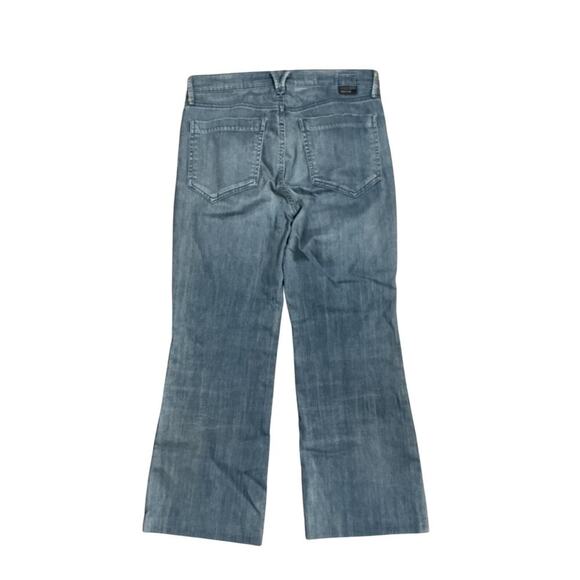 GoldSign Mid Rise Wide Leg Jeans Women’s M Blue Light Wash Cropped Distressed 29 - Picture 15 of 16